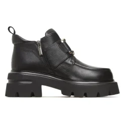 DAMES Cesare Gaspari Stoere Dubbele Gesp Leren Loafers Geirr -