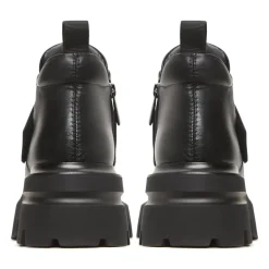 DAMES Cesare Gaspari Stoere Dubbele Gesp Leren Loafers Geirr -