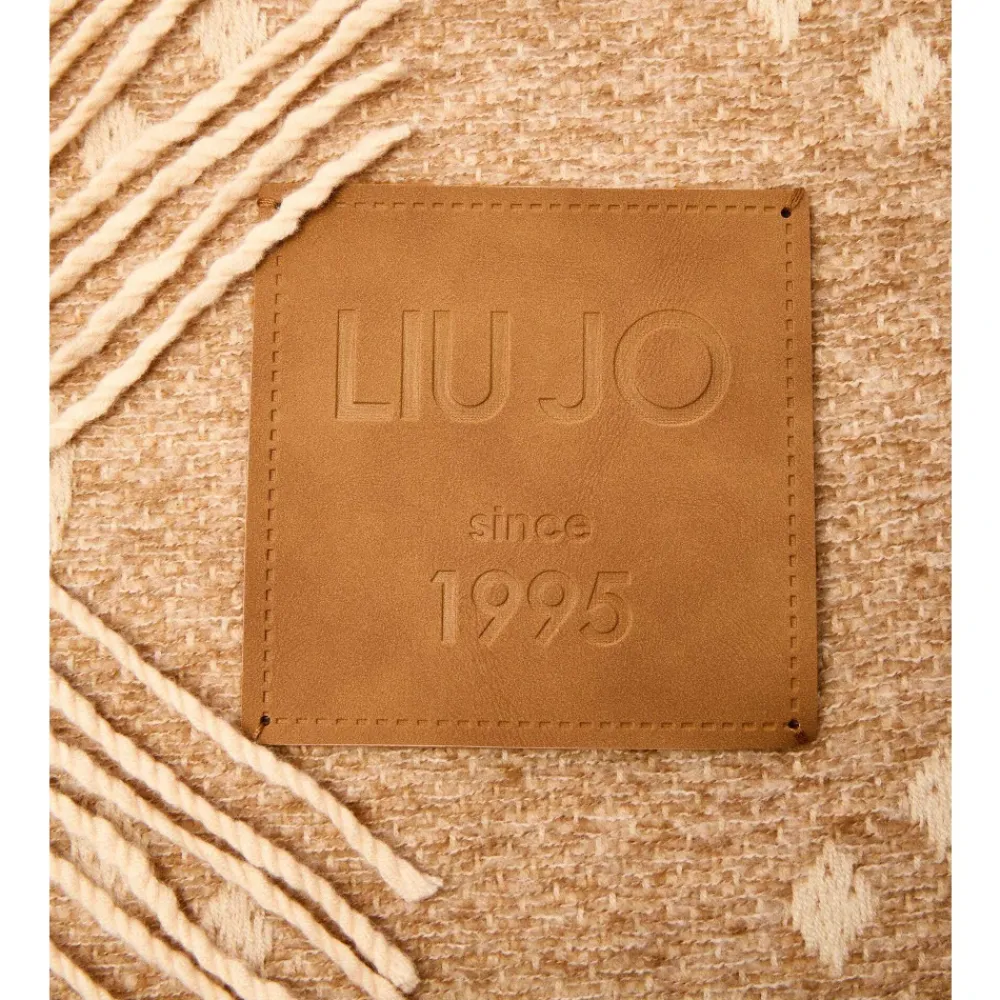 DAMES Liu Jo Stola met monogram en gerafelde randen