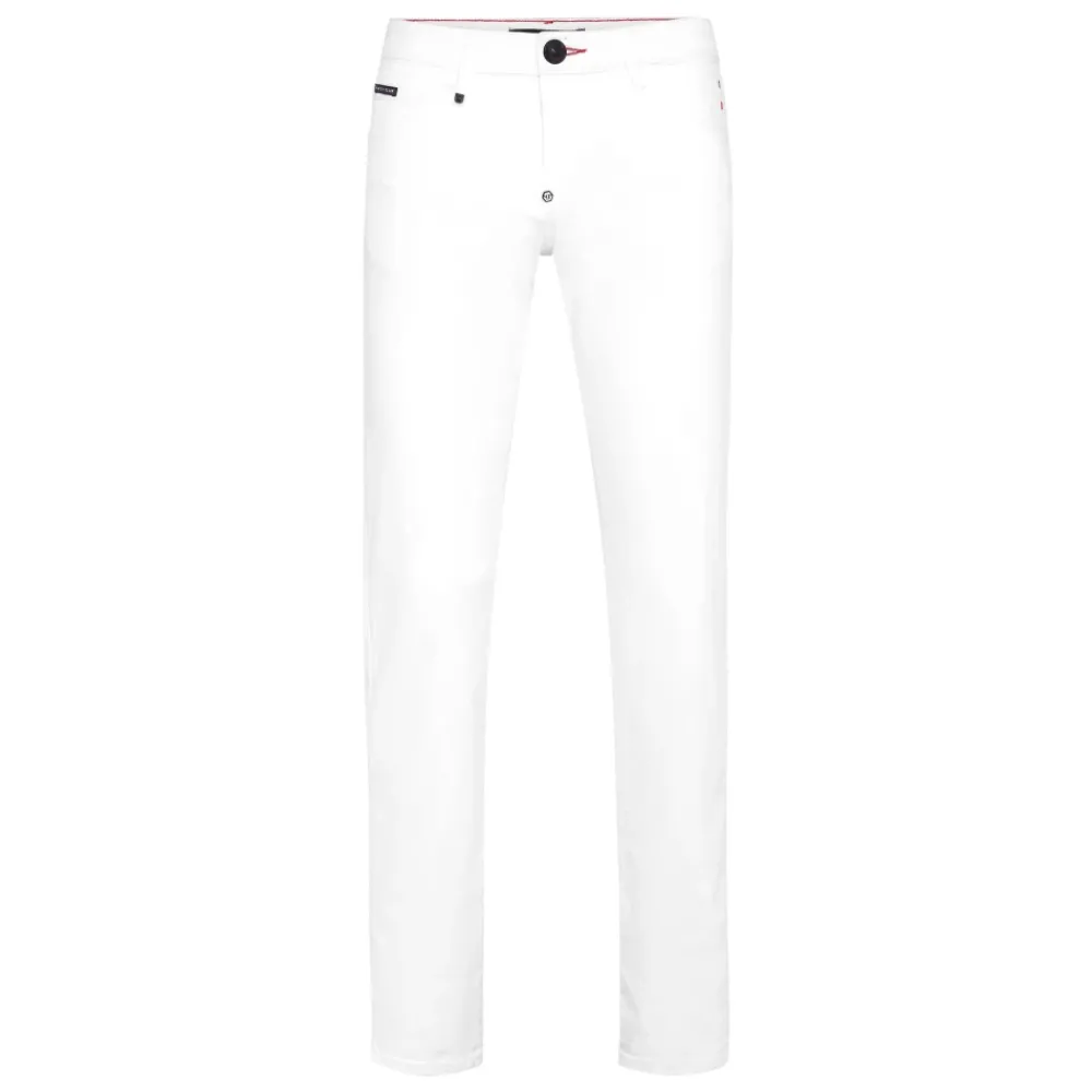 Heren Philipp Plein Jeans^Stone Washed Denim 5 Pocket Pants