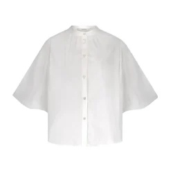 DAMES Summum Woman Blouses^Stretch Katoenen Blouse Lange Mouw