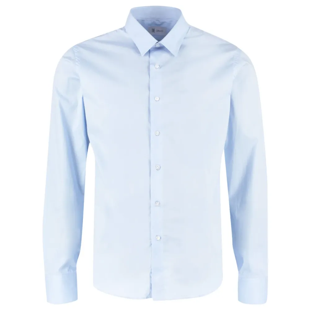 Heren THE (Alphabet) Overhemden^Stretch katoenen overhemd