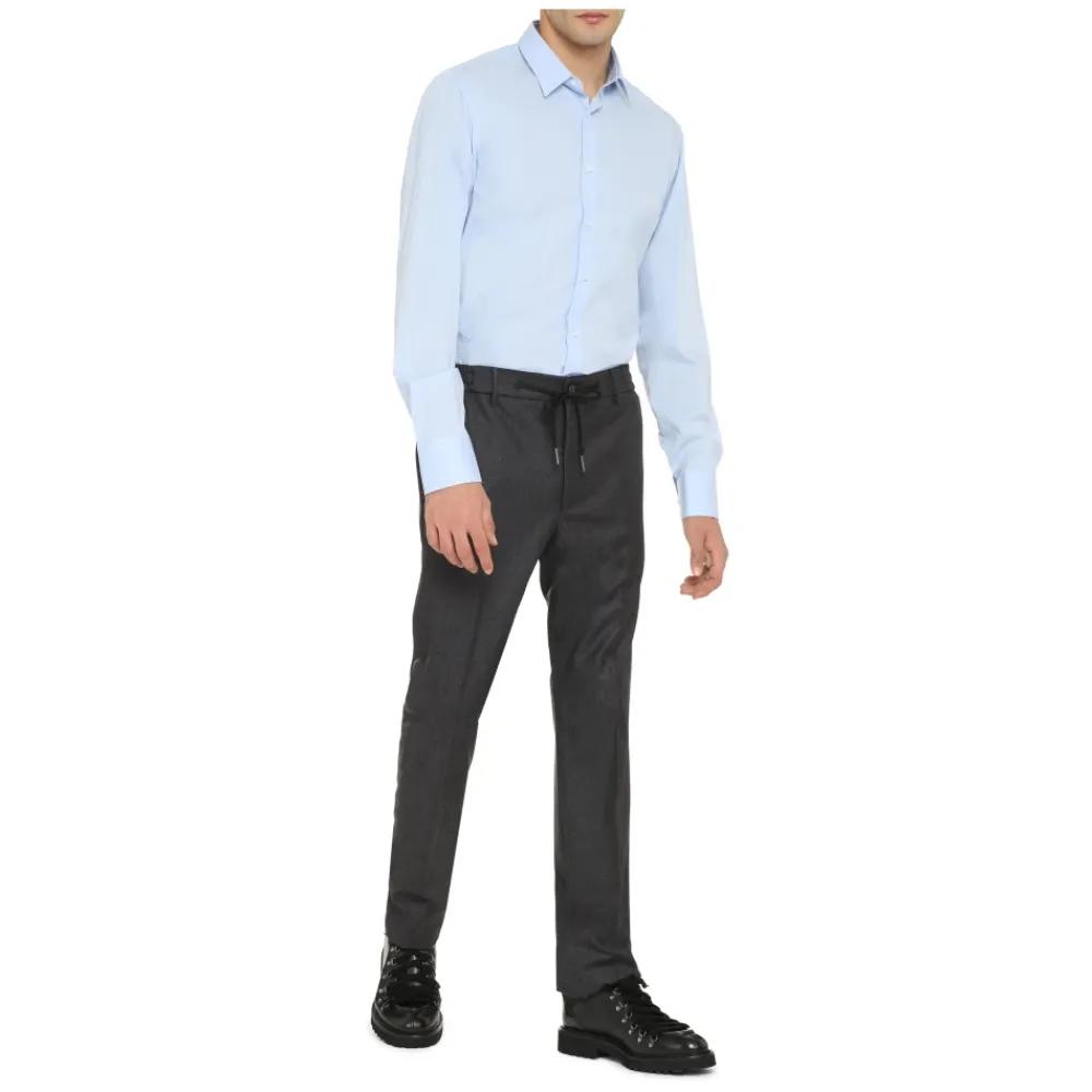 Heren THE (Alphabet) Overhemden^Stretch katoenen overhemd