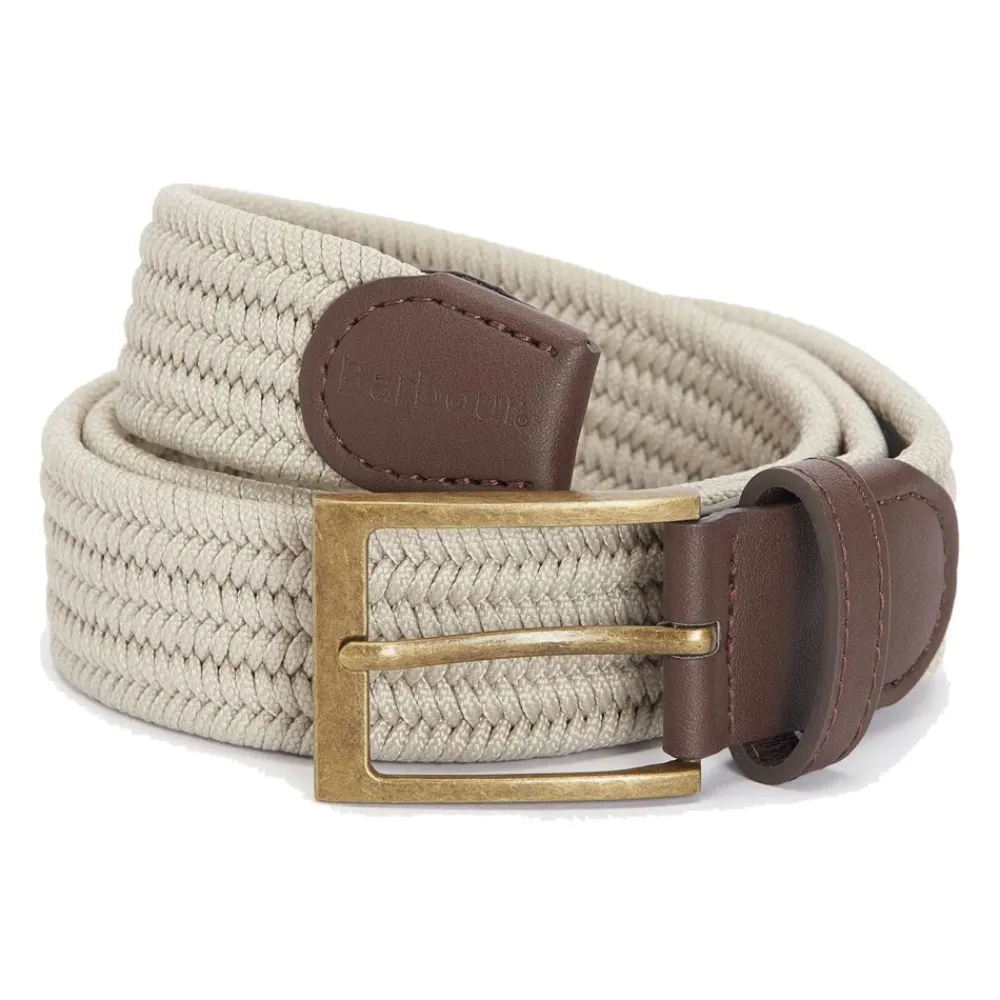 Barbour Riemen En Bretels^Stretch Nevis Riem met Kunstleer