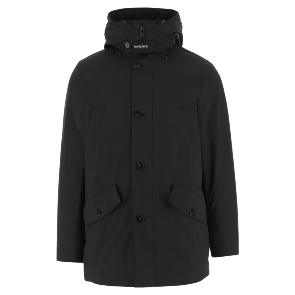 Heren Woolrich Jassen^Stretch Nylon Hooded Parka Jas