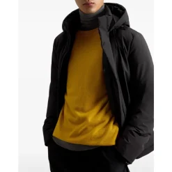 Heren Woolrich Jassen^Stretch Nylon Jas met Padding en Afneembare Capuchon