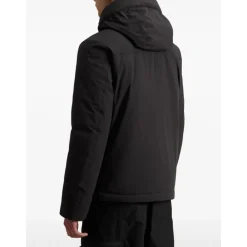 Heren Woolrich Jassen^Stretch Nylon Jas met Padding en Afneembare Capuchon