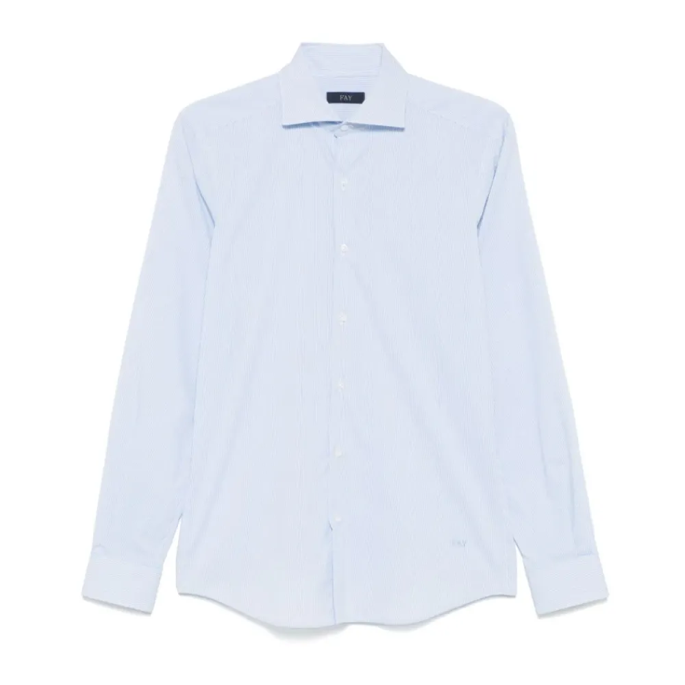 Heren Fay Stretch overhemd met Franse kraag