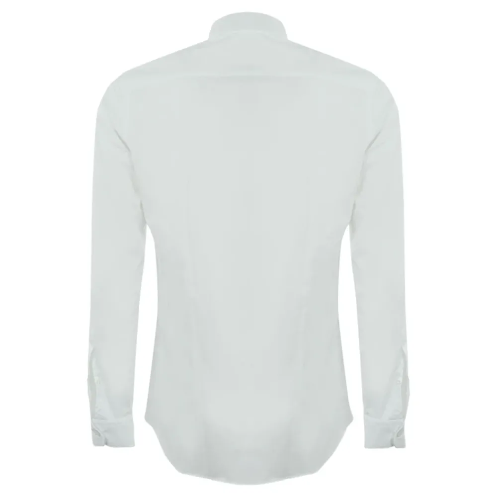 Heren Fay Overhemden^Stretch overhemd met Franse kraag