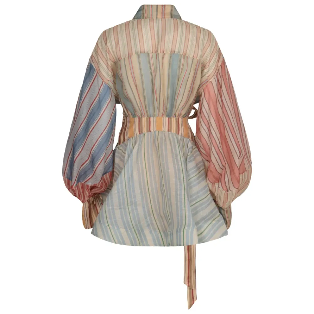 DAMES Zimmermann Jurken^Striped Mini Dress Rebellion