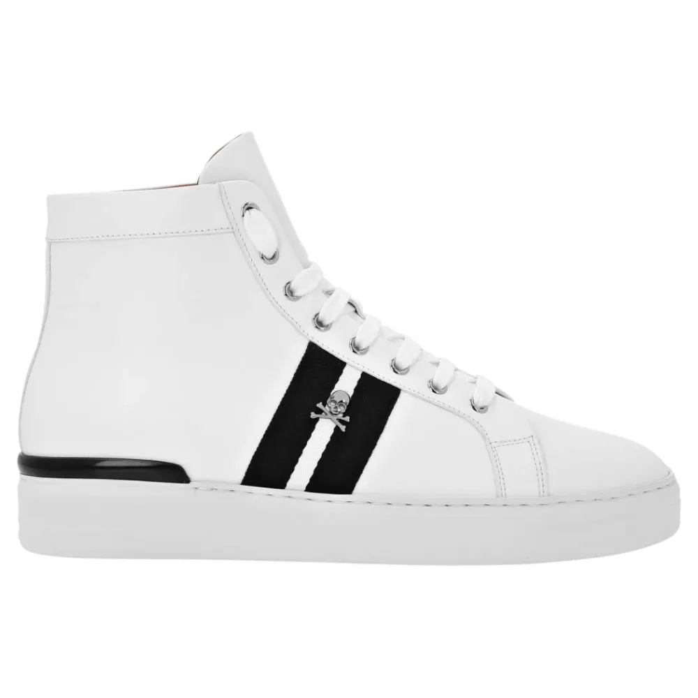 DAMES Philipp Plein Stripes Hi-Top Sneakers