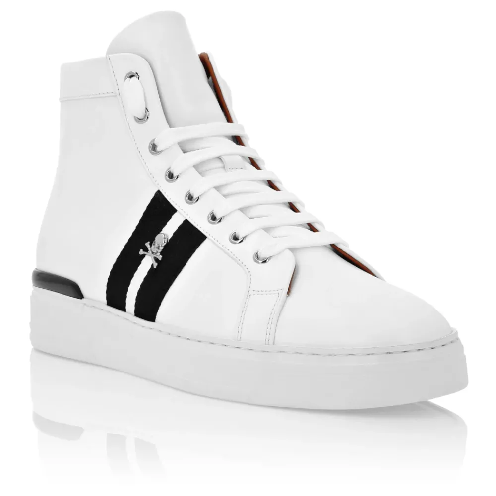 DAMES Philipp Plein Stripes Hi-Top Sneakers