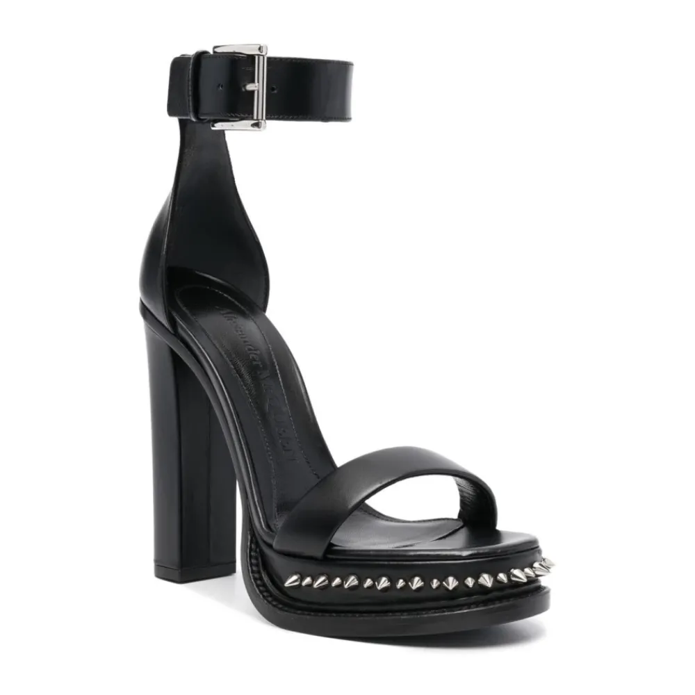 DAMES Alexander McQueen Studded Leren Hoge Hak Sandalen