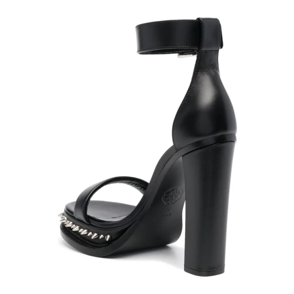 DAMES Alexander McQueen Studded Leren Hoge Hak Sandalen