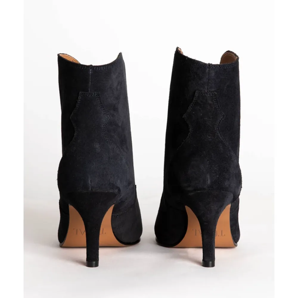 DAMES Toral Enkellaarsjes^Suède Basket Enkellaars Selene