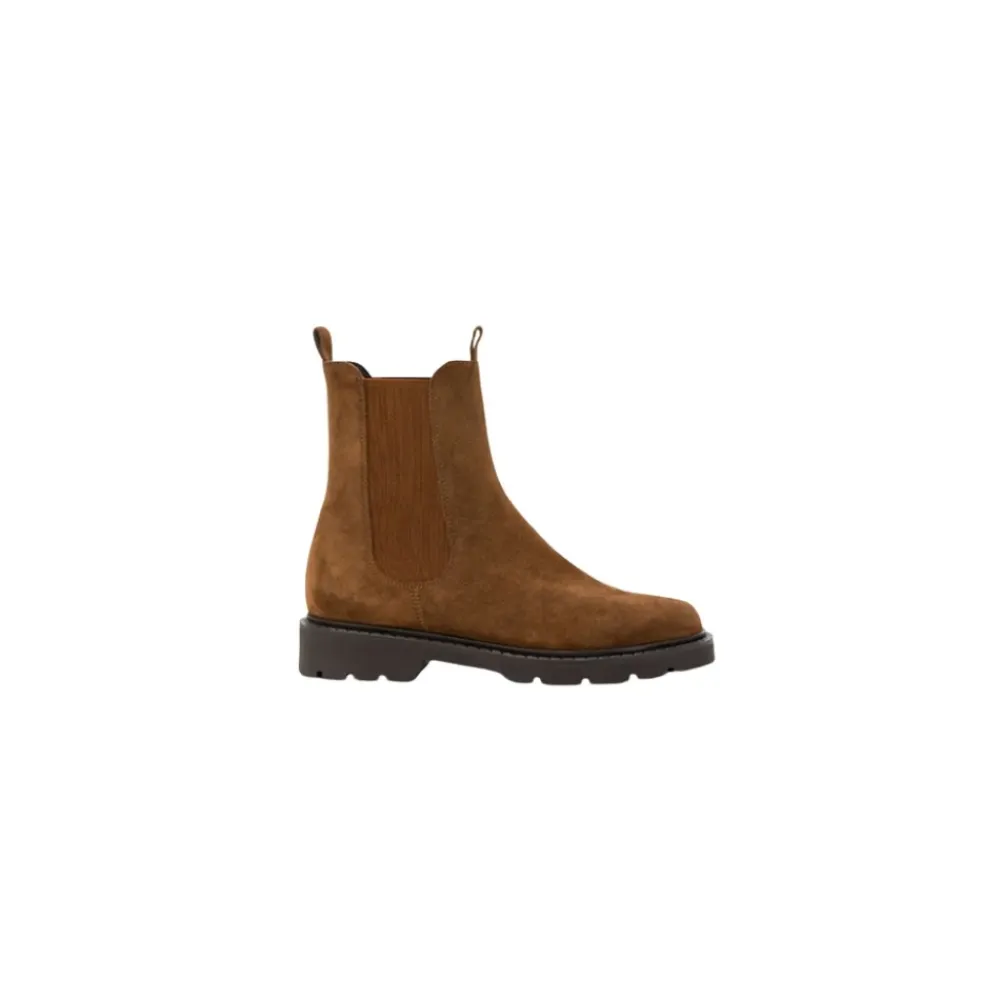 DAMES Carmens Suède Chelsea Boots Brit Beat Licht