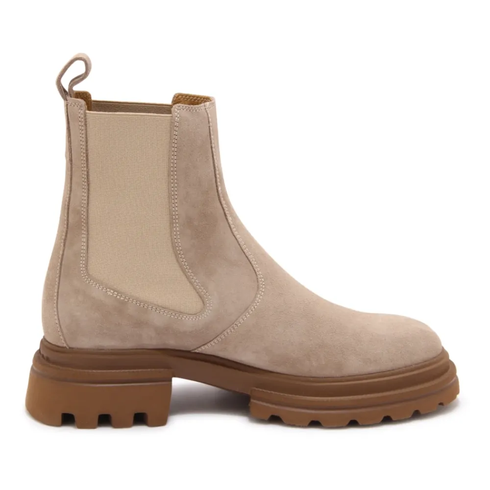DAMES Hogan Suède Chelsea Boots Model met Brede Pasvorm