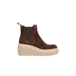 DAMES Janet & Janet Suède enkellaarzen donker