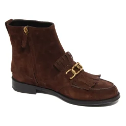 DAMES Tod's Enkellaarsjes^Suède Franje Ketting Enkellaars