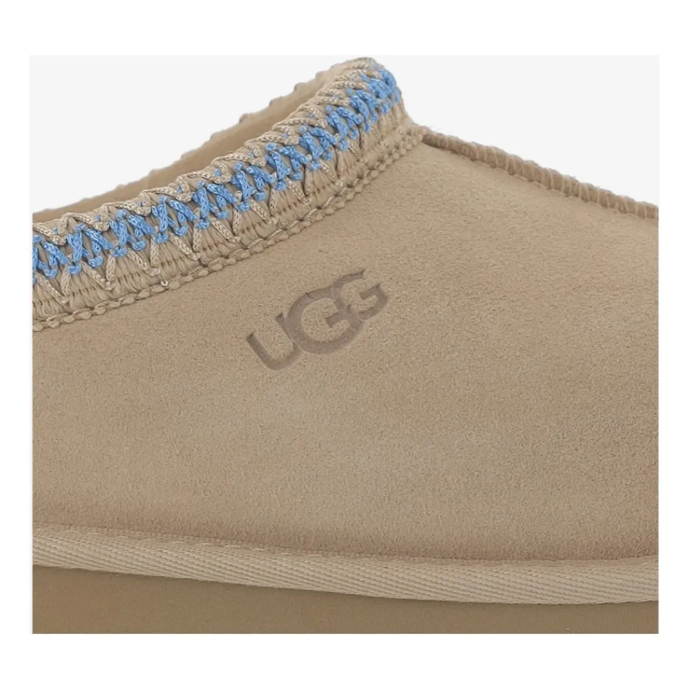 Heren UGG Suède Leren Geborduurde Pantoffels