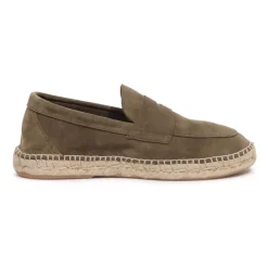 Heren Abarca Espadrilles^Suède Loafer in kaki