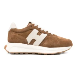 DAMES Hogan Suède Logo Sneaker Beige Rubber