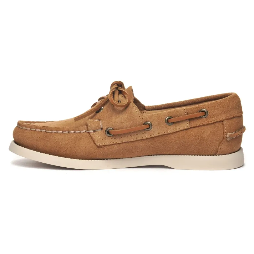 DAMES Sebago Suède Mocassin met Rubberen Zool