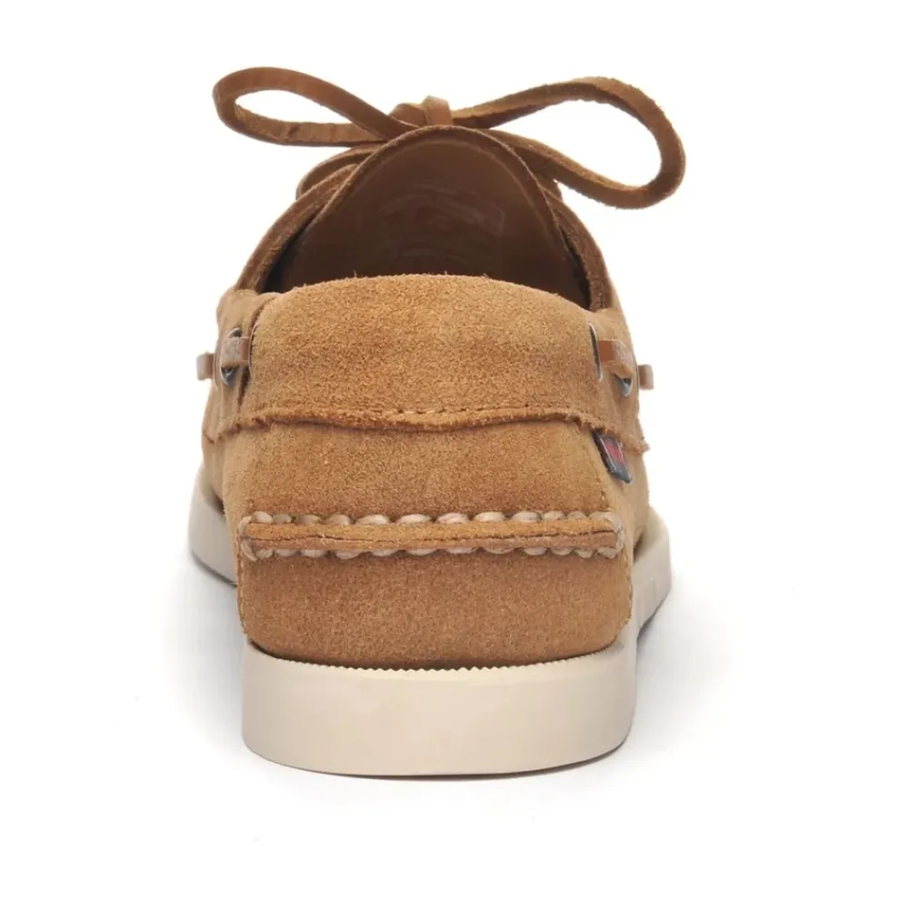 DAMES Sebago Suède Mocassin met Rubberen Zool