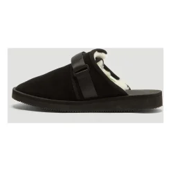 Heren Suicoke Pantoffels^Suède Sandalen met Shearling Voering