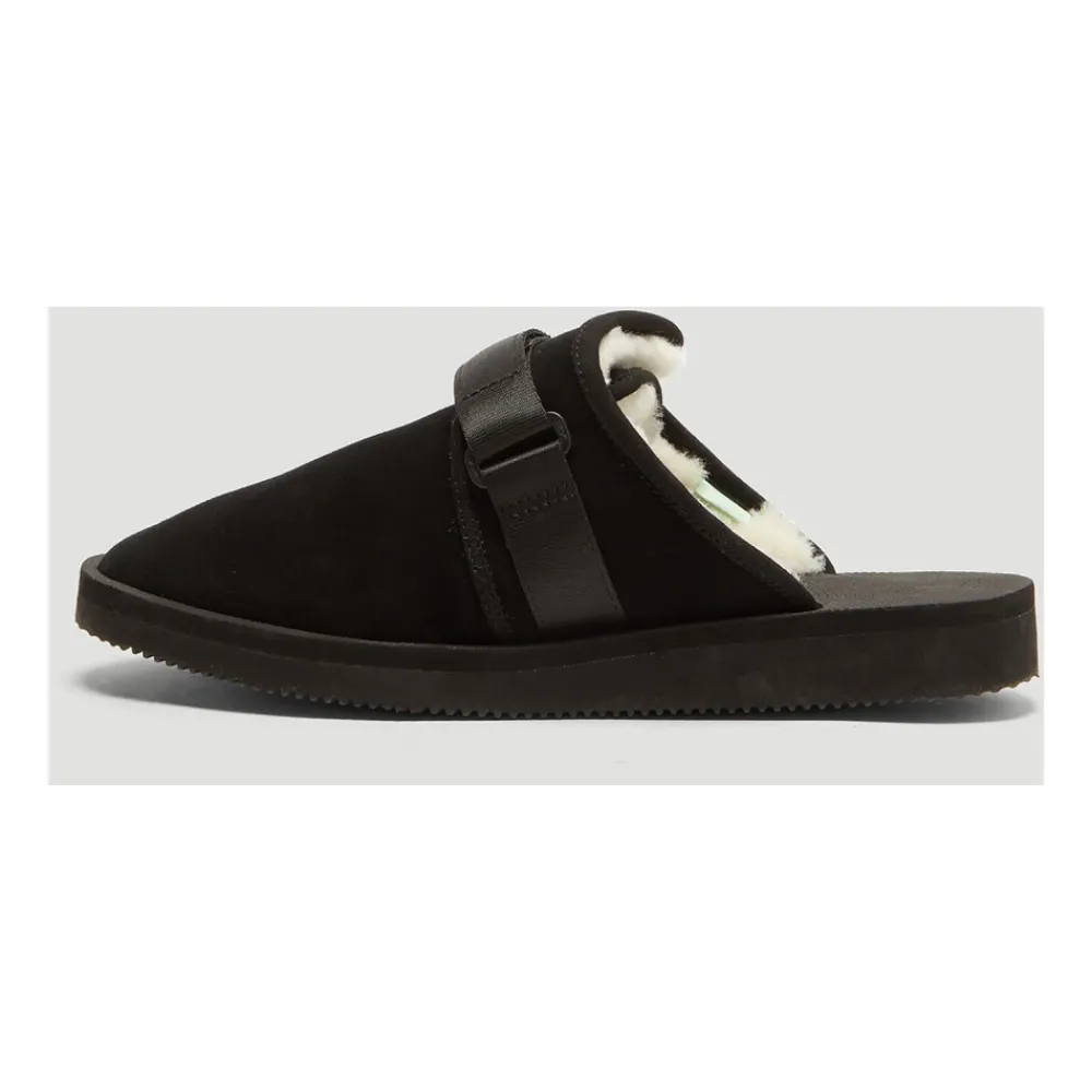 Heren Suicoke Pantoffels^Suède Sandalen met Shearling Voering