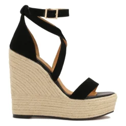 DAMES Kazar Sleehakken^Suède sandalen op anker met jute koord