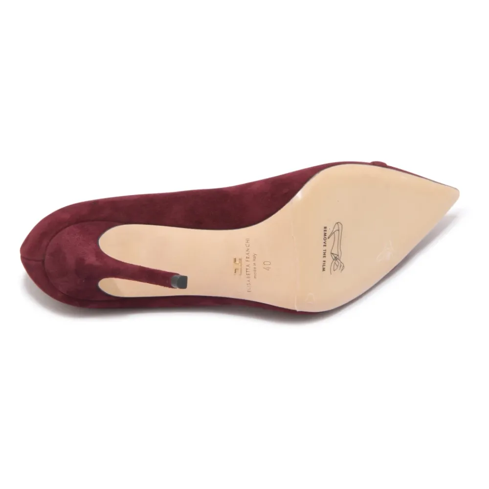 DAMES Elisabetta Franchi Suède Schoenen Rouge Noir