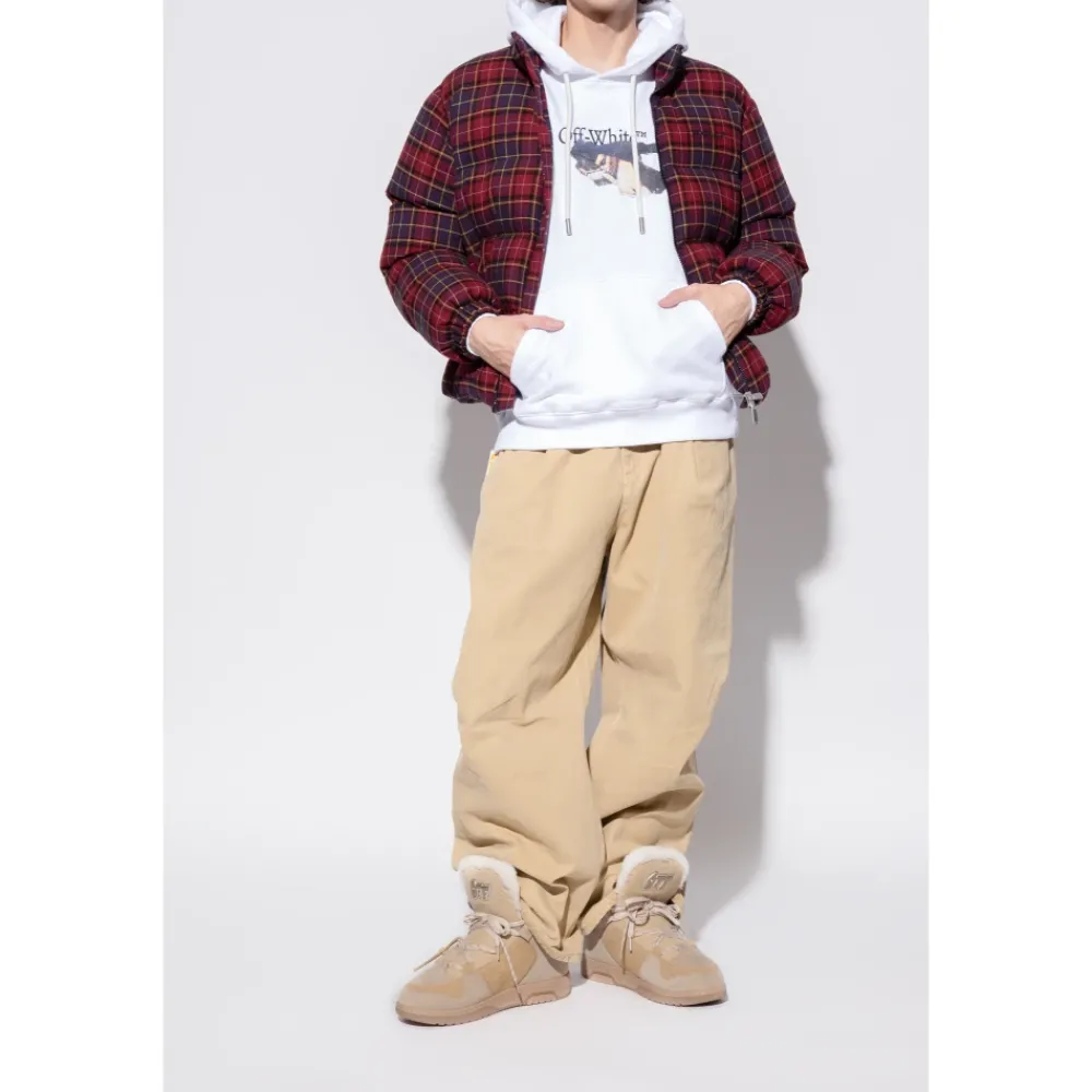 Heren Off White Snowboots^Suède Snowboots