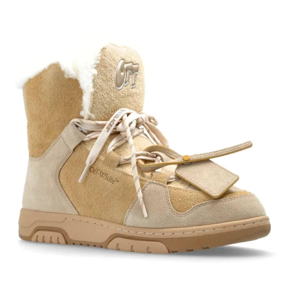 Heren Off White Snowboots^Suède Snowboots