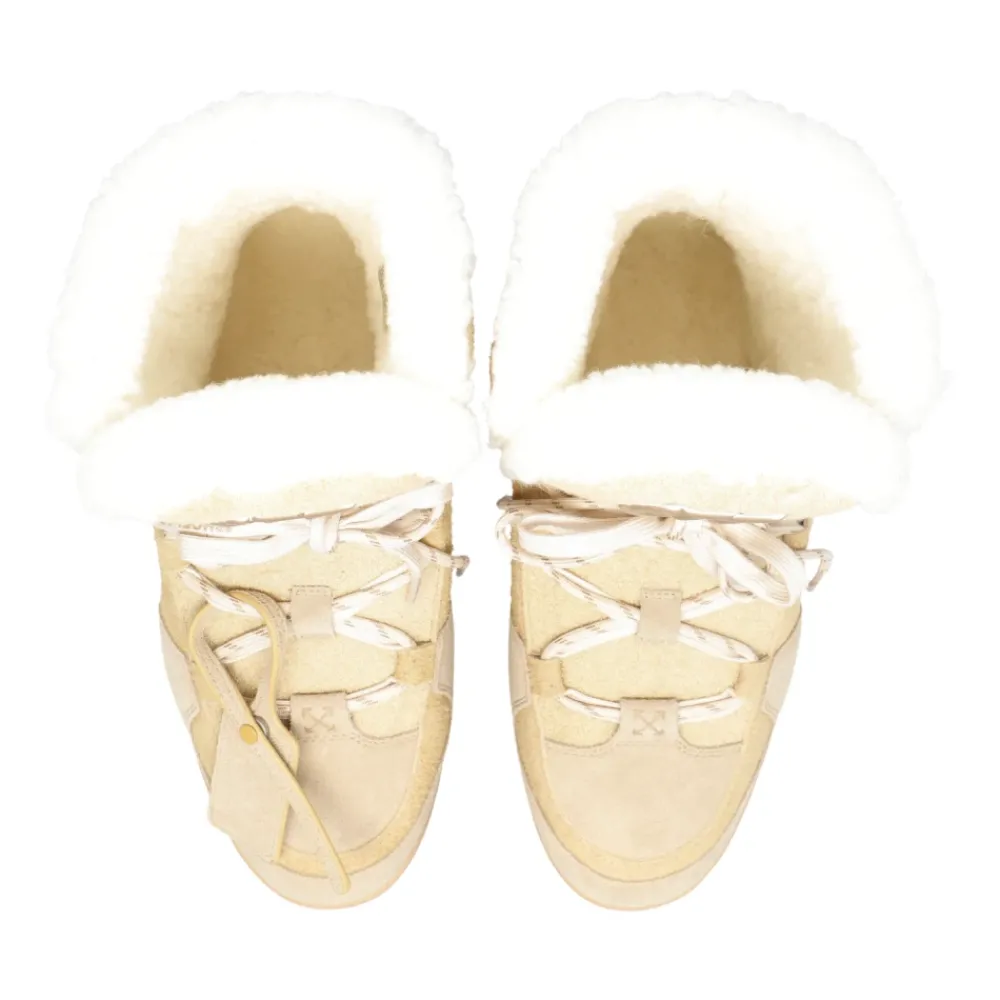 Heren Off White Snowboots^Suède Snowboots