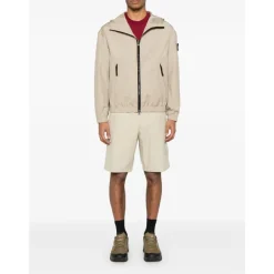 Heren Stone Island Jassen^Supima Cotton Canvas Hooded Jacket