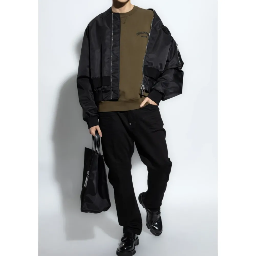 Heren Dsquared2 Truien & Vesten^Sweatshirt met Logo in Reliëf