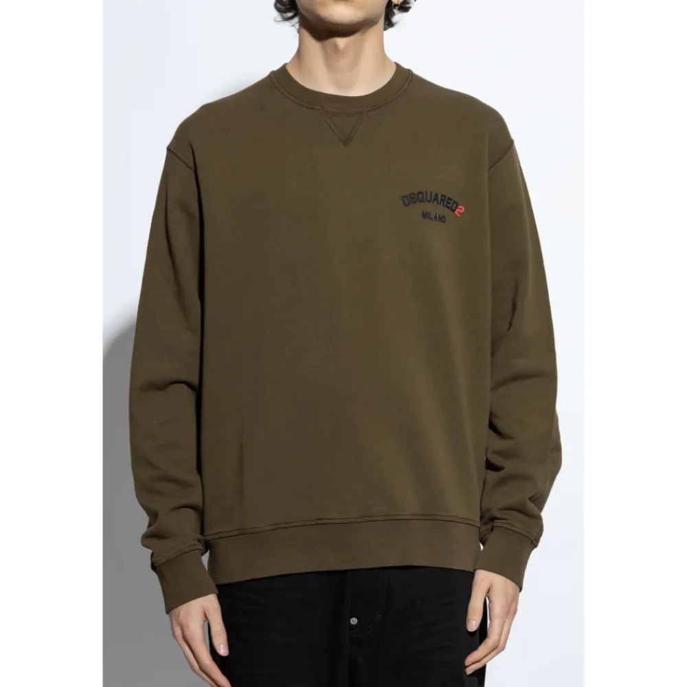 Heren Dsquared2 Truien & Vesten^Sweatshirt met Logo in Reliëf