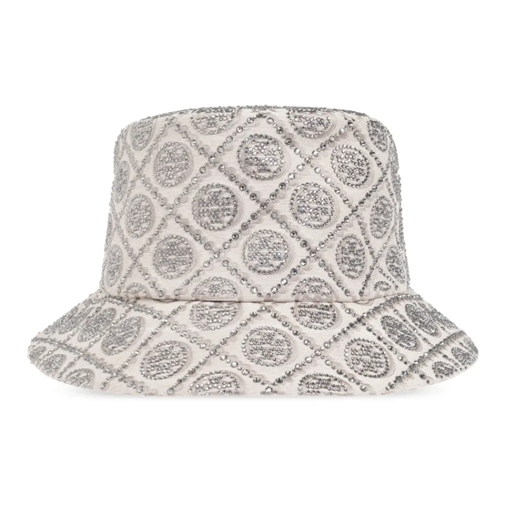 DAMES Tory Burch Hoeden^T Monogram Kristal-Versierde Bucket Hat