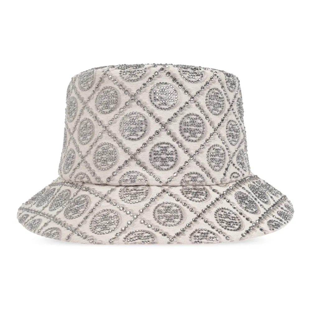 DAMES Tory Burch Hoeden^T Monogram Kristal-Versierde Bucket Hat