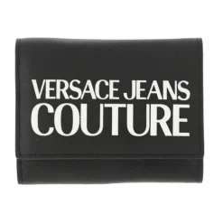Heren Versace Jeans Couture Portefeuilles^Tactiele Logo Portemonnee - Saffiano Leer