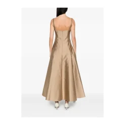 DAMES Roland Mouret Jurken^Taffeta Jurk met Vierkante Halslijn