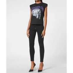 DAMES Philipp Plein Shirts^Tank Top Padded Shoulder Skull