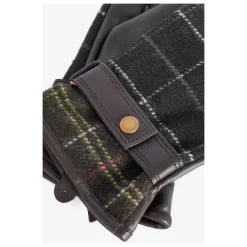 Heren Barbour Handschoenen^Tartan Leren Handschoenen