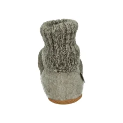 Giesswein Laarzen^Taupe Instappers met Rubberen Zool