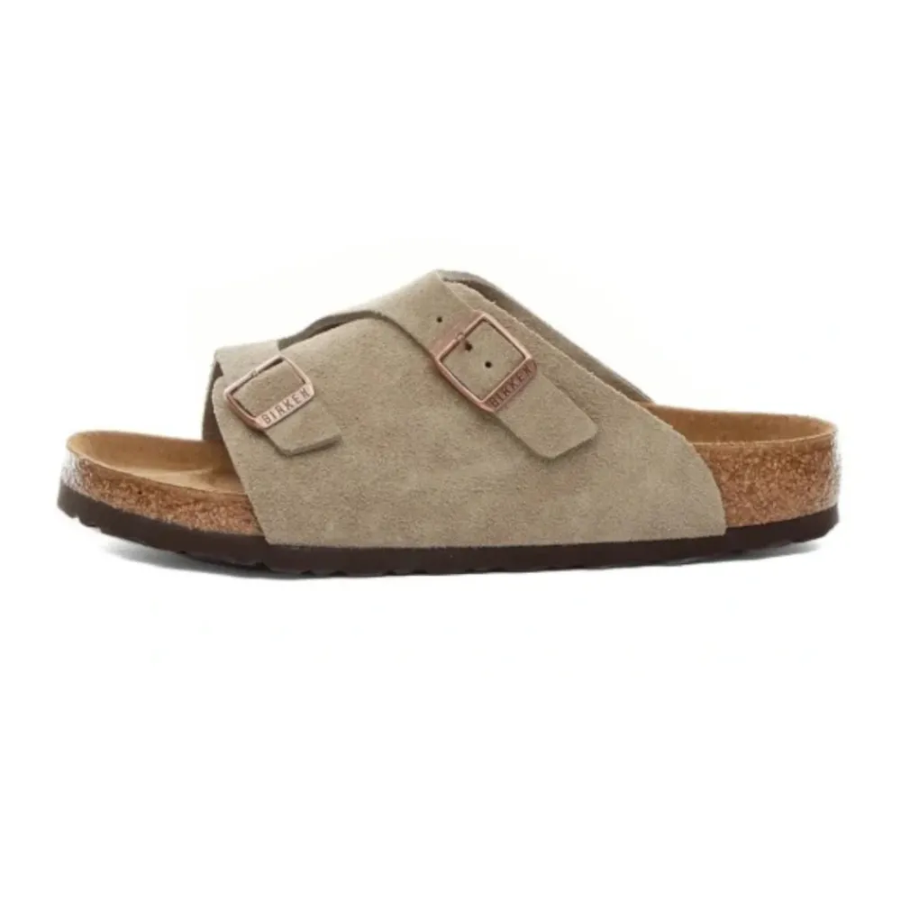 Heren Birkenstock Taupe Smalle Pasvorm Sandalen
