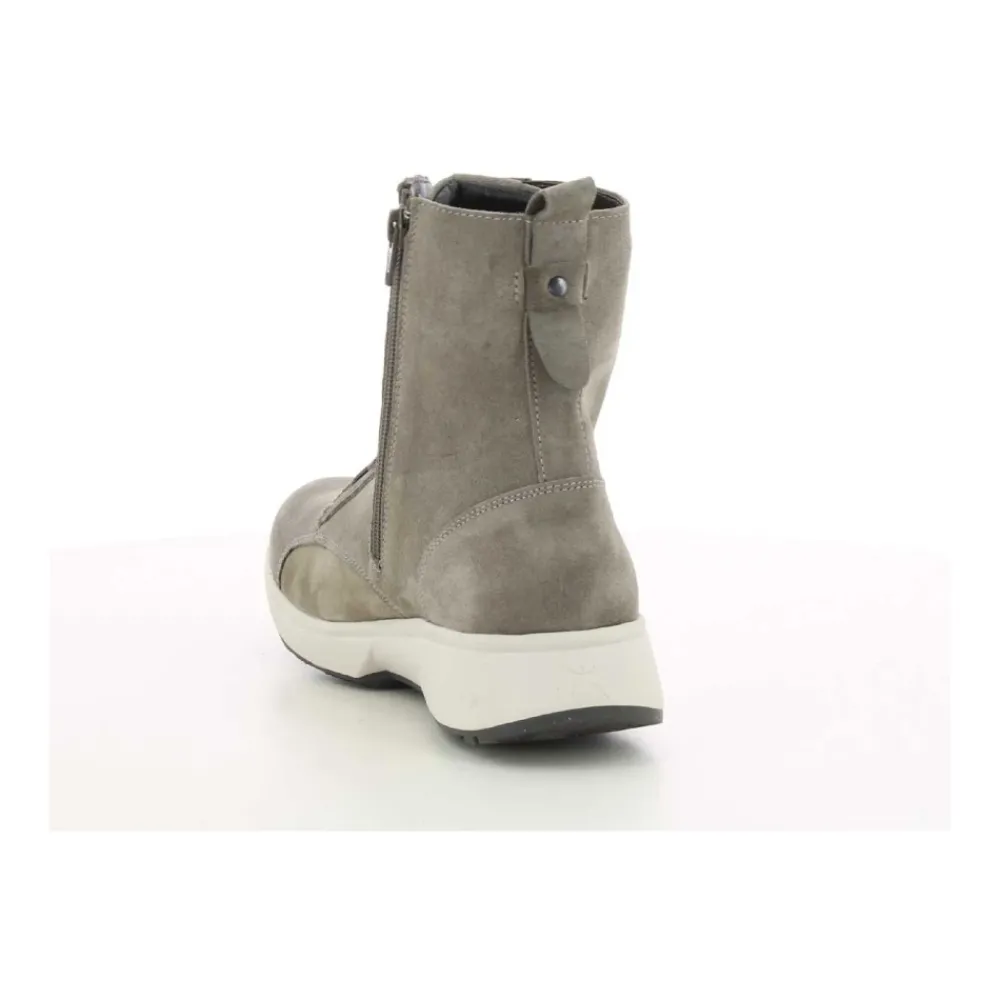 DAMES Xsensible Laarzen^Taupe Veterlaars - Asti