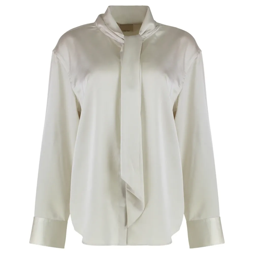 DAMES Calvin Klein Blouses^Technische satijnen blouse