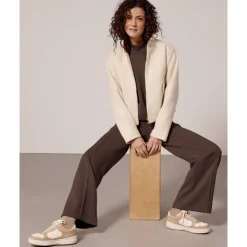 DAMES Tramontana Broeken^Technische Sweat Broek met Wijde Pijpen