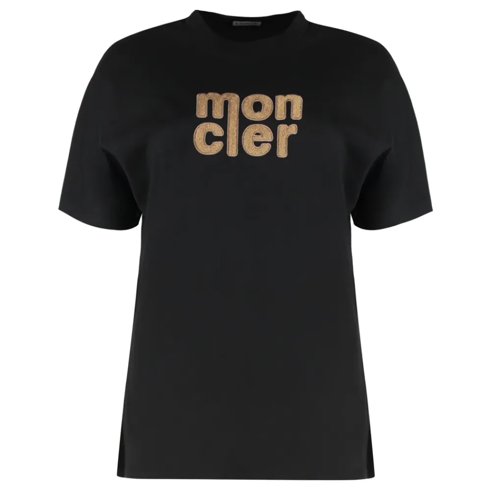 DAMES Moncler Shirts^Teddy Logo Katoenen T-shirt